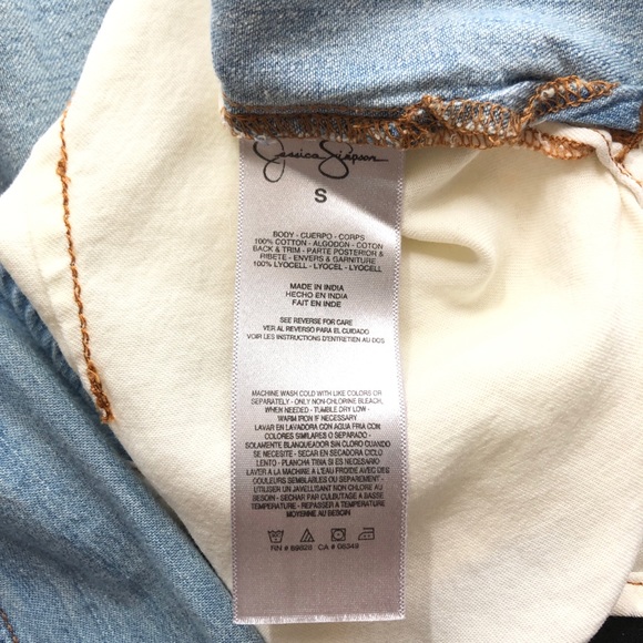 Jessica Simpson Morning Glory Soft Denim Top S-S - Picture 6 of 8
